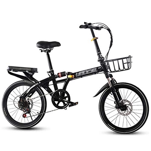 Falträder : YYSD 16 / 20 Zoll Faltrad 6-Gang City Mini Kompaktrad mit Doppelscheibenbremsen und Stoßdämpferrad Urban Commuters