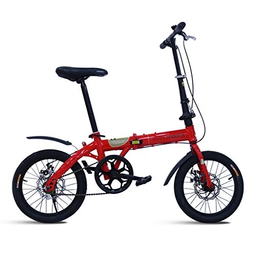 Falträder : YYSD Faltrad Mini Ultra Leichtes Singlespeed Fahrrad, Verstellbare Sitzrad Fahrräder, Kotflügel, Leichtes Klapprad für Erwachsene