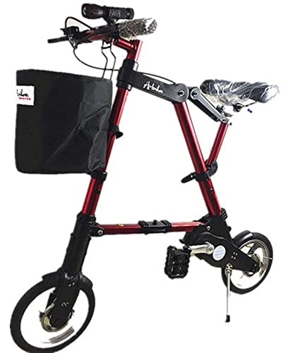 Falträder : ZLYJ 10" Rad Faltrad Leichtes Aluminium Faltrad, Citybike Schnellfaltsystem, Ultraleichtes Tragbares Schülerrad Für Erwachsene B, 10inch