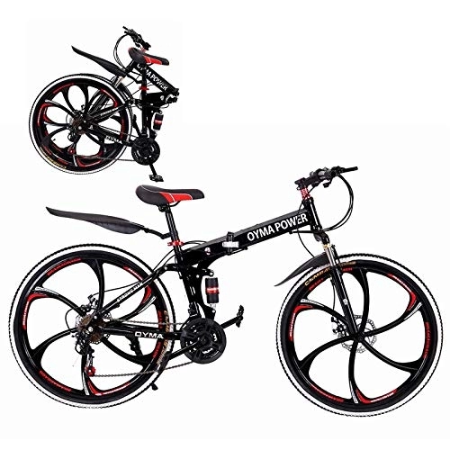 Falträder : ZSMLB Adult Rennräder MountainbikesOutroad Mountainbike, 21 Geschwindigkeit 26 in Faltrad Doppelscheibenbremsen Fahrräder Fahrradräder MTB-Fahrräder mit Doppelfederung Doppelscheibenbremsen Fahrrä