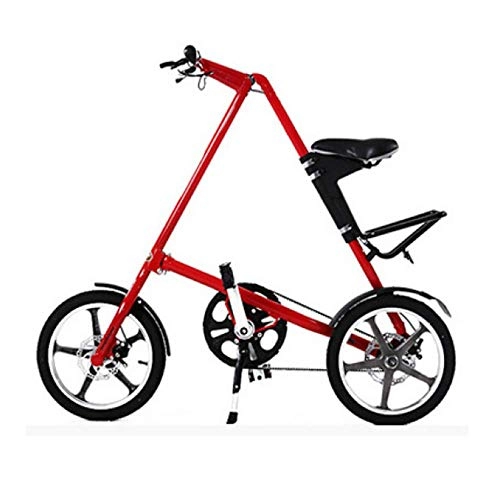 Falträder : ZXWNB Mini Fahrrad 16-Zoll-Lady Scooter Tragbare Schnell Faltbare Fahrrad Aluminiumlegierung Schwarz 14 Zoll, Rot, 16 inches