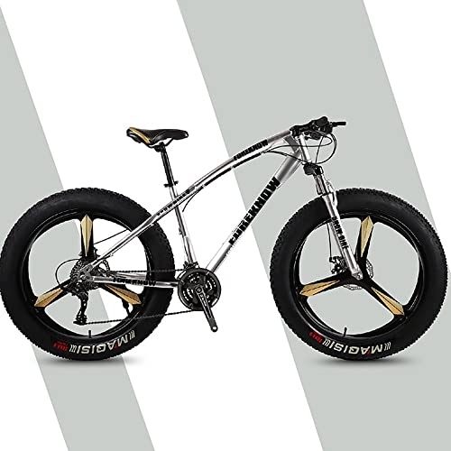 Mountainbike : 20 / 24 / 26 * 4, 0-Zoll-Mountainbikes mit dicken Rädern, Mountainbike für Erwachsene mit fetten Reifen, 7 / 21 / 24 / 27 / 30-Gang-Fahrrad, Rahmen aus kohlenstoffreichem Stahl, Herren-Mountainbike für Jugendlic