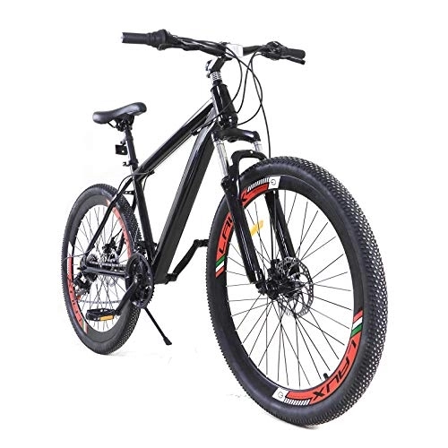 Mountainbike : 21-Gang-Mountainbike 26 Zoll Urban Fahrrad Kohlenstoffstahl Rahmen Schwarz