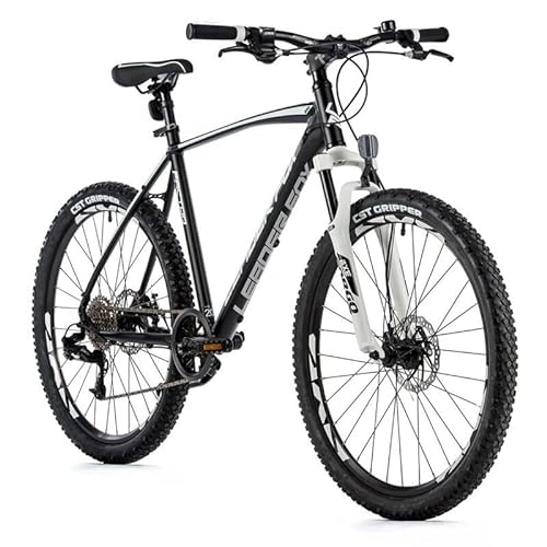 Mountainbike : 26 Zoll Alu Mountainbike Leader Fox Factor 8 Gang Scheibenbremsen Rh 46 cm Black White