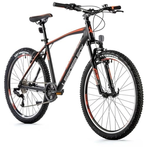 Mountainbike : 26 Zoll Alu Mountainbike Leader Fox MXC Gent 8 Gang MTB Schwarz Orange Rh41cm