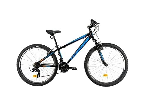 Mountainbike : 26 Zoll Kinderfahrrad Kinder Jungen Damen Mädchen Herrenrad Herren Jugend MTB Fahrrad Mountainbike Jugendfahrrad Hardtail Bike Rad Gabelfederung Federgabel 18 Shimano Gang DEVRON TERRANA SCHWARZ