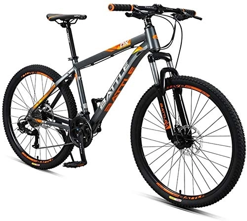 Mountainbike : Aoyo 26 Zoll Erwachsene Mountain Bikes, 27 Geschwindigkeit Hardtail Mountainbike mit Doppelscheibenbremse, Alu-Rahmen Federung vorne All Terrain Berg Fahrrad, Grau