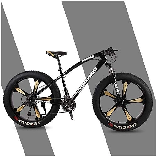 Mountainbike : Aoyo Mountain Trail Fahrrad, Fat Tire, MTB, All-Terrain, 26-Zoll-24 Geschwindigkeiten, Fahrrad, High Carbon Stahl, Mountain Bikes, Vorderradaufhängung Doppelscheibenbremse, 5 Spoke, Farbe: Silber