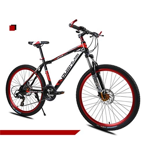 Mountainbike : Bdclr 24-Gang 26-Zoll-Variable Geschwindigkeit Fahrrad Scheibenbremsen Stoßdämpfer Vordergabel Mountainbike, Red