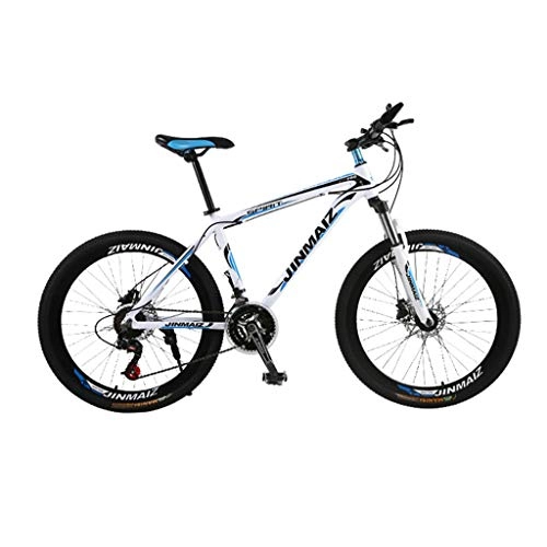 Mountainbike : Bdclr 27 Gang Mountainbike Doppelscheibenbremse Scheibenbremse Federgabel Aluminiumlegierung Mountainbike Damen 24 26 Zoll Mountainbike, Whiteblue, 24inches