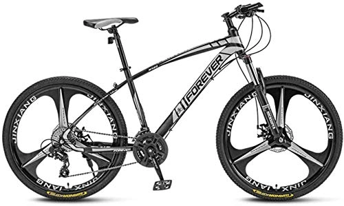 Mountainbike : Bicycle 27.5 inches 3 Spokes Front Fork Lock Off-Road Bike Double disc Brake 4-Speed Available Male 5 to 25 30 Speed (Color : 27 Speed) (24 Speed)