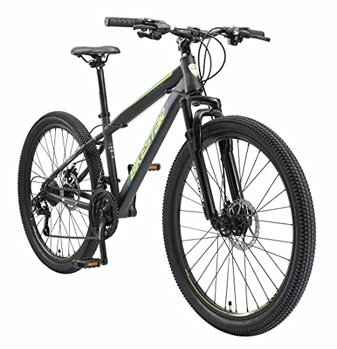 Mountainbike : BIKESTAR Hardtail Mountainbike Shimano 21 Gang Schaltung, Scheibenbremse 26 Zoll Reifen | 15 Zoll Rahmen MTB | Schwarz