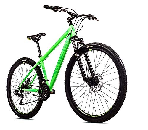 Mountainbike : breluxx® 29 Zoll Mountainbike Hardtail FS Disk Level 9.X Sport neon-grün, 21 Gang Shimano, FS + Scheibenbremsen - Modell 2020