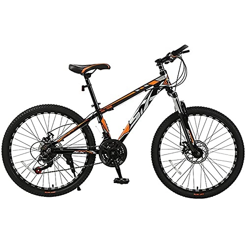 Mountainbike : BVDOYFYJ ​Herren-Mountainbike, Aluminiumrahmen, 21-Gang All-Terrain-Mountainbike, 24 Zoll Laufräder, für Jugendliche und Erwachsene, Orange