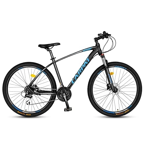 Mountainbike : CARPAT SPORT 27 / 29 Zoll Aluminium Mountainbike Shimano 24 Gang-Schaltung, hydraulische-Scheibenbremse, Fahrrad geeignet für Erwachsene, Alu MTB (SCHWARZ BLAU, 27)