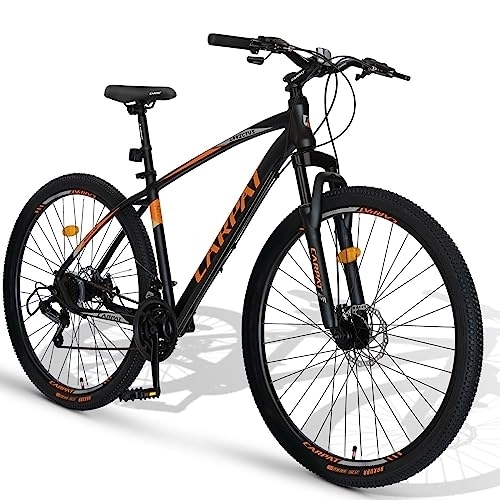 Mountainbike : CARPAT SPORT 27, 5 Zoll Mountainbike Shimano 21 Gang-Schaltung, Scheibenbremse, Aluminium MTB für Damen Herren, Hardtail Fahrrad Herrenrad, Schwarz