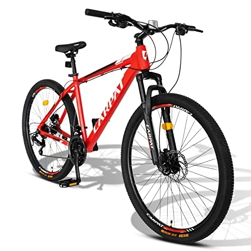 Mountainbike : CARPAT SPORT 29 Zoll Premium Mountainbike Aluminium, dual hydraulische Scheibenbremse, Fahrrad für Herren und Damen, 21 Gang-Schaltung, Shimano MTB Herrenrad