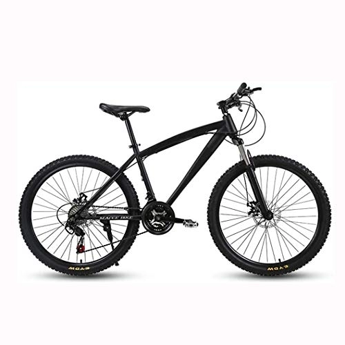 Mountainbike : COUYY 24-Zoll-Mountainbike, Strandschnee Fahrrad, Doppelscheibenbremse-BIFE, Aluminiumlegierungsräder Fahrrad Mountainbike Einstellbarer Sitz, Schwarz, 27 Speed