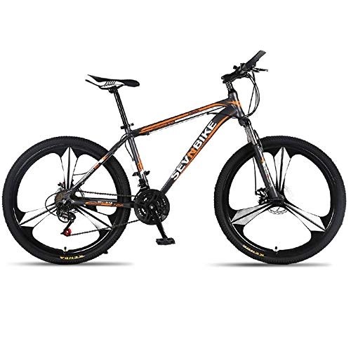 Mountainbike : DGAGD 24-Zoll-Mountainbike aus Aluminiumlegierung mit dreirädriger Geschwindigkeit-Schwarz Orange_30 Geschwindigkeit