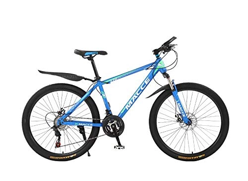 Mountainbike : DGAGD 24 Zoll Mountainbike Fahrrad männlich und weiblich Erwachsene Variable Geschwindigkeit Speichenrad stoßdämpfendes Fahrrad-Blau_21 Geschwindigkeit