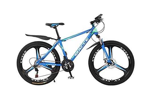 Mountainbike : DGAGD 24-Zoll-Mountainbike-Fahrrad männlich und weiblich Erwachsener dreirädriges stoßdämpfendes Fahrrad mit Variabler Geschwindigkeit-Blau_21 Geschwindigkeit