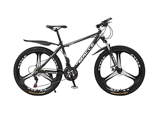 Mountainbike : DGAGD 24-Zoll-Mountainbike-Fahrrad männlich und weiblich Erwachsener dreirädriges stoßdämpfendes Fahrrad mit Variabler Geschwindigkeit-Schwarz und weiß_24 Geschwindigkeit