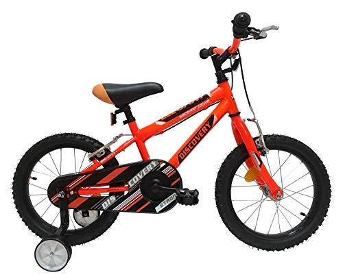 Mountainbike : Discovery 16 Kinder Fahrrad, Kinder, schwarz / orange, Einheitsgröße