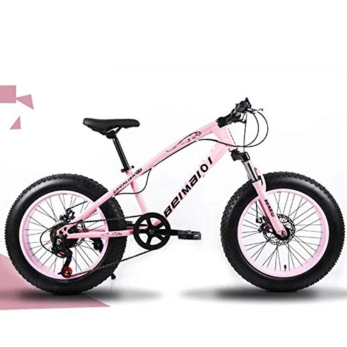 Mountainbike : Domrx Mountainbike Beach Bike 4.0 Super breite Reifen 20 / 24 / 26 Zoll Geschwindigkeit Offroad-Fahrräder Männliche und weibliche Studenten Adult-Pink_20 Zoll 21 Geschwindigkeit