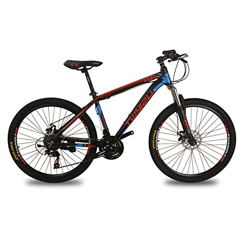 Mountainbike : Domrx Mountainbike New Adult 26-Zoll-Stoßdämpfung 21-Gang-Aluminiumlegierung-Schwarz_26 * 18, 5 (175-185 cm)