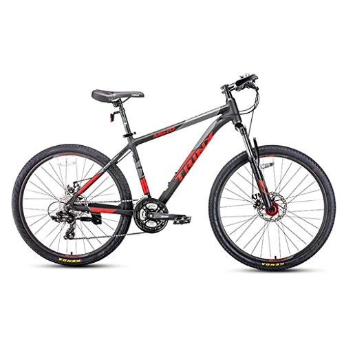 Mountainbike : Dsrgwe Mountainbike, Mountainbike, 26inch Rad, Aluminium Rahmen for Fahrräder, Doppelscheibenbremse und Vorderradgabel, 24 Geschwindigkeit (Color : Red)