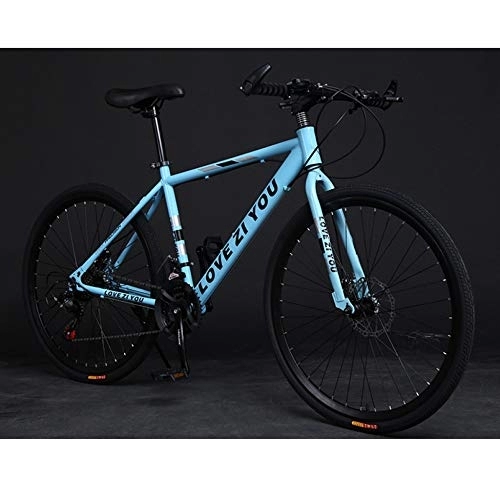 Mountainbike : Erwachsene, Mountainbike, Carbonstahl, Mountainbike, 21 Gänge, Federung, komplettes Getriebe, MTB, Doppelbremsen, Mountainbike, A-24 Zoll