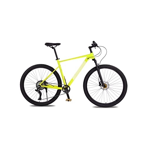 Mountainbike : Fahrräder für Erwachsene, 21 Zoll breiter Rahmen, Aluminum Alloy Mountain Bike 10 Speed Bike Double Oil Brake Mountain Bike Front und Hinterrad Quick Release (Color : Yellow, Size : 21 inch Frame)