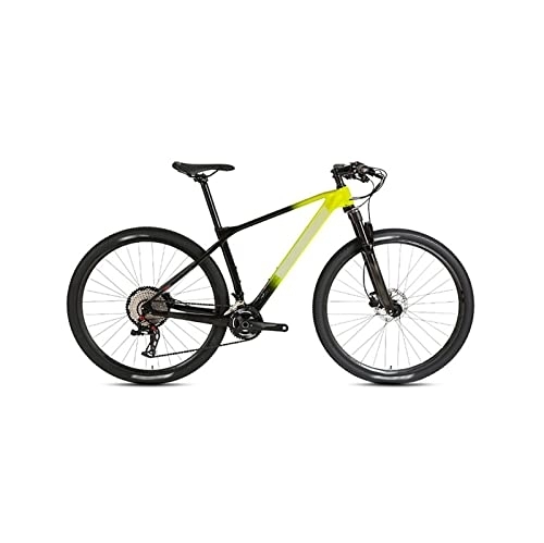 Mountainbike : Fahrräder für Erwachsene Carbon Fiber Quick Release Mountain Bike Shift Bike Trail Bike (Color : Yellow, Size : L)