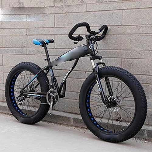 Mountainbike : FAXIOAWA 26 Zoll Dicker Reifen, ultrabreites Mountainbike mit Variabler Geschwindigkeit, großes Rad, Schneemobil, Erwachsener, Student, Fahrrad (blau 21)