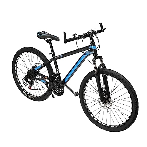 Mountainbike : Fetcoi Fahrrad 26 Zoll Jungen Mädchen 26 Zoll Mountainbike Aluminiumlegierung MTB Fahrräder 21 Gang-Schaltung Blau Fahrrad Damen & Herren Bicycle, Vornefederung, Scheibenbremse | EU Stock