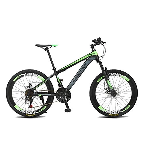 Mountainbike : FUFU 24"Outdoor Bike, Einstellbares Mountainbike, 24-Gang-System, Rot, Grün (Color : Green)