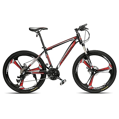Mountainbike : FUFU 24-Zoll-Mountainbike, 24-Gang-Fahrrad, Volles Federgetriebe, Doppelte Scheibenbremsen, Fahrrad for Erwachsene (Color : B)
