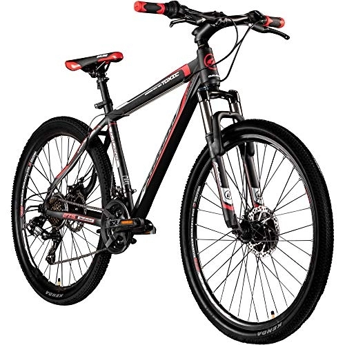 Mountainbike : Galano 27, 5 Zoll 650B MTB Toxic Mountainbike Scheibenbremsen (schwarz / rot, 46 cm)