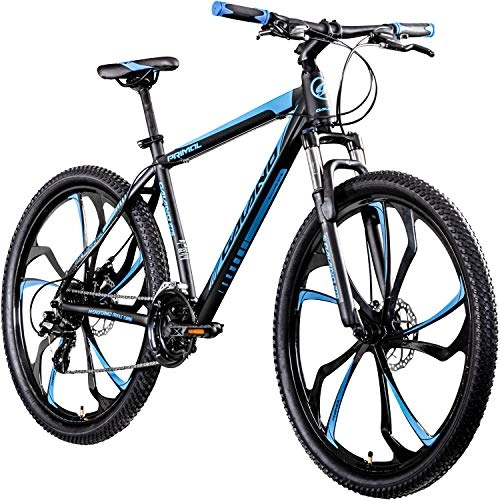 Mountainbike : Galano 650B MTB Hardtail Mountainbike 27, 5 Zoll Primal Fahrrad Mountain Bike (schwarz / blau, 48 cm)