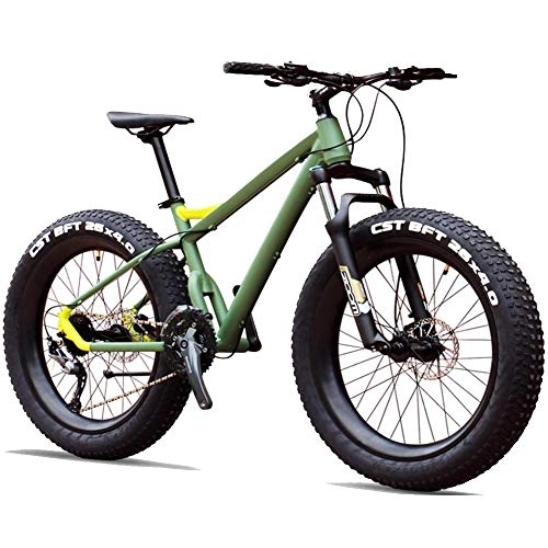 Mountainbike : GJZM Mountainbike 27-Gang-Mountainbikes, professionelles 26-Zoll-Fattire-Mountainbike für Erwachsene, Aluminiumrahmen-Vorderradaufhängung All-Terrain-Fahrrad, B.