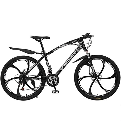 Mountainbike : GXQZCL-1 Mountainbike, Fahrrder, 26" Mountainbike, Hardtail Fahrrder, Carbon-Stahlrahmen, Doppelscheibenbremse und Vorderradaufhngung MTB Bike (Color : Black, Size : 21 Speed)