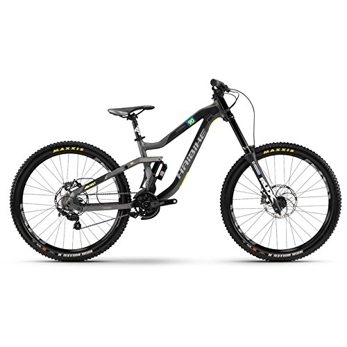 Mountainbike : Haibike Mountain Bikes SEET Dwnhll 9.0 10-G Zee 18 HB Titanium / Yellow / Black matt Small