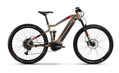 Mountainbike : HAIBIKE SDURO FullNine 4.0 Yamaha Elektro Bike 2020 (L / 48cm, Sand / Rot / Schwarz)