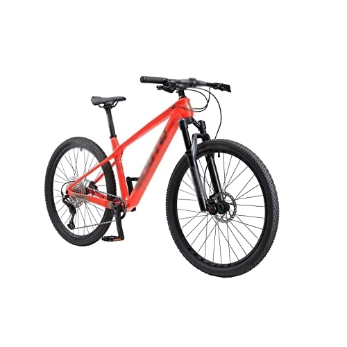 Mountainbike : Herren Fahrrad Carbon Fiber Mountain Bike Speed Mountain Bike Erwachsene Männer Outdoor Riding (Color : Black, Size : 26x17) (Red 26x17)