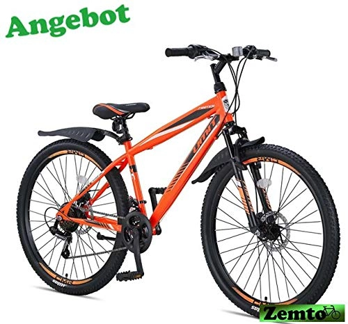 Mountainbike : Hooptec MTB Mountainbike 27, 5 Zoll, Faster 46 cm Orange