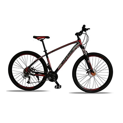 Mountainbike : JPALQ 27-Gang-Aluminiumlegierung, 29 Zoll, Rennrad, Mountainbike, ATV, leicht zu reisen (Farbe: 40 schwarz rot, Größe: 27 Sekunden)