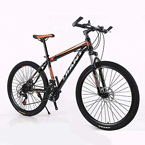 Mountainbike : L&WB Erwachsene Mountainbikes 26-Zoll-Stahl Carbon Mountain Trail Bike High Carbon Stahl Vollfederung Rahmen Fahrräder, B, 24speed