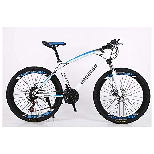 Mountainbike : LHQ-HQ Outdoor-Sport-Fahrrad 26" Mountainbike 2130 Geschwindigkeiten HighCarbon Stahlrahmen Stoßdämpfung Gebirgsfahrrad Outdoor-Sport Mountainbike (Color : White, Size : 24 Speed)