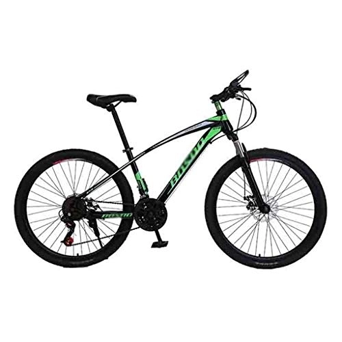 Mountainbike : LILIS Mountainbike Fahrrad Mountainbike Erwachsene MTB-Licht Straße Fahrräder for Männer und Frauen 26in Räder Adjustable 21 Gang-Doppelscheibenbremse (Color : Green, Size : 21 Speed)