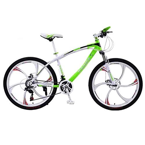 Mountainbike : LILIS Mountainbike Mountainbike MTB Fahrrad-Erwachsene Straßen-Fahrräder for Männer und Frauen 24 / 26in Räder Adjustable Speed-Doppelscheibenbremse (Color : Green-26in, Size : 21 Speed)
